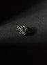 Sterling silver feather wrap open ring with handcrafted oxidized finish
