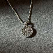 925 sterling silver compass pendant necklace with vintage star navigation design and brass accent 2