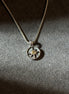 925 sterling silver compass pendant necklace with vintage star navigation design and brass accent 1