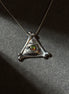 925 sterling silver all seeing eye pendant necklace with green gemstone detail1